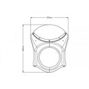 Retro Black Semi Fairing And Screen Dark Smoke - 195mm For Honda CB1000 R Neo Sports Cafe (18-20)
