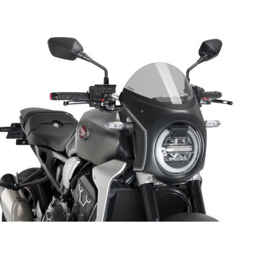 Retro Black Semi Fairing And Screen Light Smoke - 195mm For Honda CB1000 R Neo Sports Cafe (18-20)
