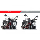 Retro Black Semi Fairing And Screen Dark Smoke - 195mm For Suzuki SV 650 (16-23)