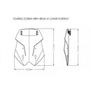 Touring Screen With Extender Light Smoke For Kawasaki Versys 1000 Grand Tourer (19-23)