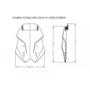 Touring Screen With Extender Light Smoke For Kawasaki Versys 1000 Grand Tourer (19-23)