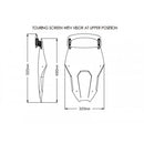 Touring Screen With Extender Light Smoke For Honda Africa Twin CRF1100L (20-23)