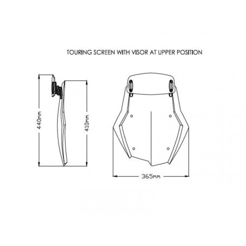Touring Screen With Extender Light Smoke For BMW F850 GS Adventure (19-23)