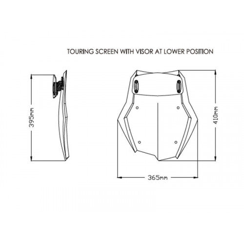 Touring Screen With Extender Light Smoke For BMW F850 GS Adventure (19-23)