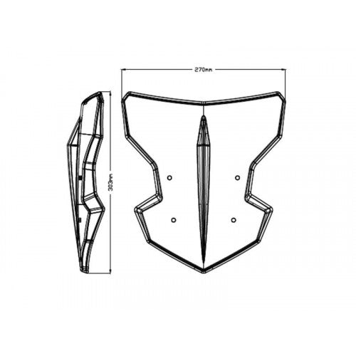 New Generation Sport Screen Black For Yamaha MT-125 (20-23)