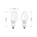 Flecha LED Indicators Clear - 67 x 30mm