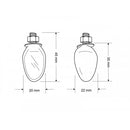 Minimal LED Indicators Black - 45 x 20mm