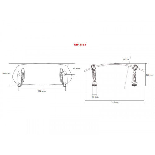 Screw On Adjustable Screen Extender Light Smoke - 102 x 325mm