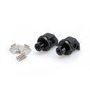 Pillion Footpeg Adaptors Black For Triumph Tiger 800 11-14