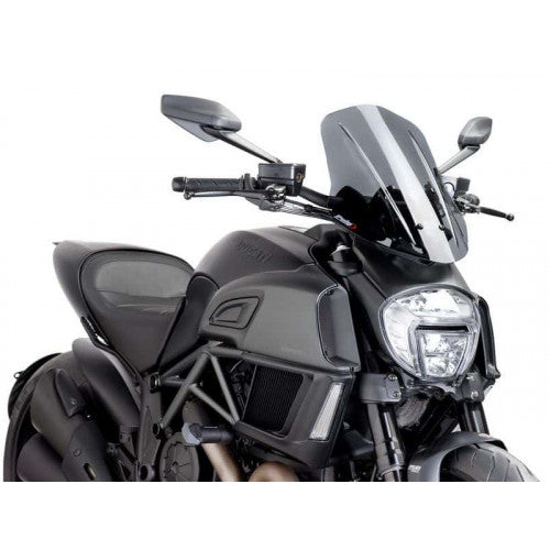 New Generation Adjustable Touring Screen Dark Smoke For Ducati Diavel 1200 (14-18)