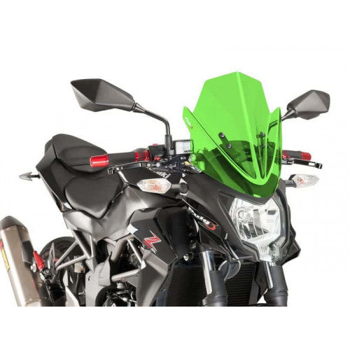 Puig New Generation Sport Screen Green For Kawasaki Z250 SL (15-16)