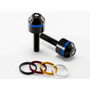 Short Bar End Weights With Coloured Rim Black For BMW R Nine T (14-22)