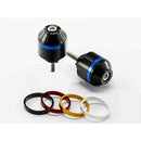 Short Bar End Weights With Coloured Rim Black For Honda VFR 800 F (14-18)