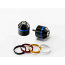 Short Bar End Weights With Coloured Rim Black For Triumph Tiger Sport 1050 (13-20)