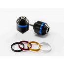 Short Bar End Weights With Coloured Rim Black For Yamaha FJR 1300 A (06-19)