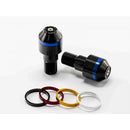 Short Bar End Weights With Coloured Rim Black For Yamaha YZF 125 R (14-18)