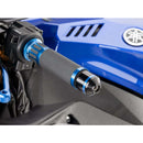 Short Bar End Weights With Coloured Rim Black For Yamaha YZF R1 (15-23)