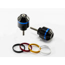 Short Bar End Weights With Coloured Rim Black For Honda CB1100 EX (14-21)