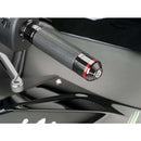 Short Bar End Weights With Coloured Rim Black For Kawasaki ZX-10R (16-23)
