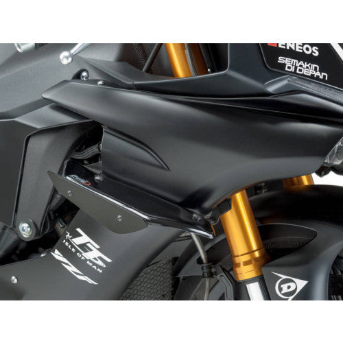 Sport Downforce Spoilers Black For Yamaha YZF R1 (15-19)