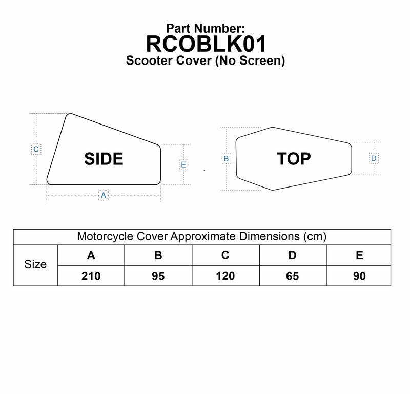 Nautica Outdoor Scooter Rain Cover For Scooters Without Screens