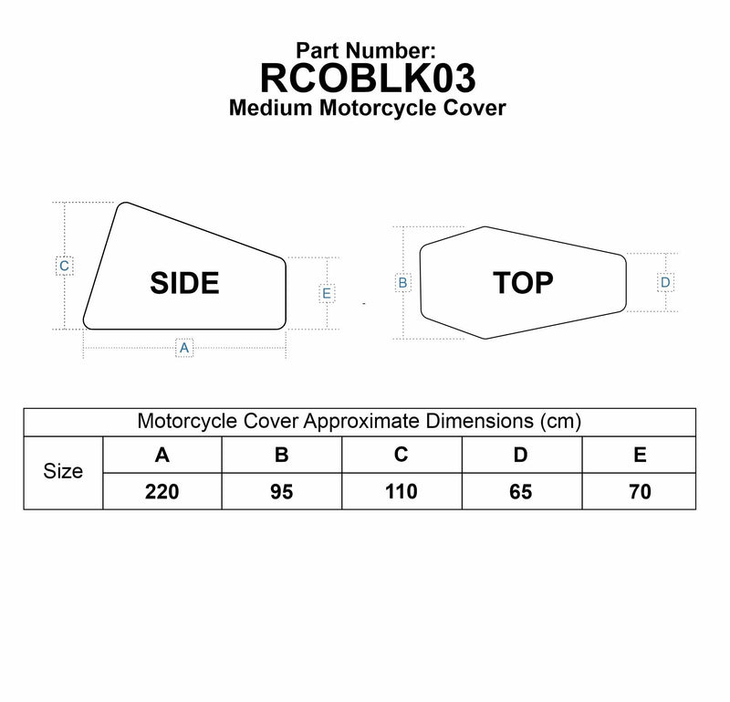 Nautica Outdoor Motorcycle Rain Cover Black For XL Motorcylces