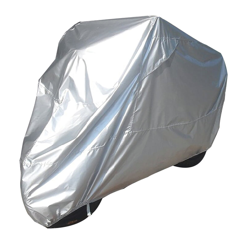 Motorcycle Rain Cover Silver XL Fits 1200cc And Over