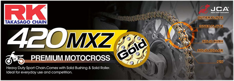 MXZ Series 420 Drive Chain Gold - 124 Links