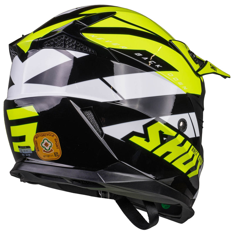 Pulse MX Helmet Revenge Black / Neon Yellow / Glossy White