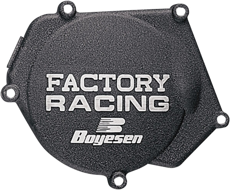 Factory Racing Aluminum Ignition Cover Black For Kawasaki KX 250 1990-1991