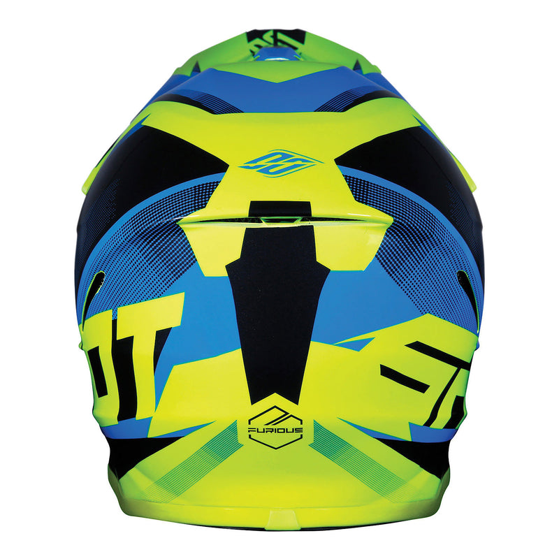 Furious MX Helmet Ultimate Blue / Gloss Neon Yellow