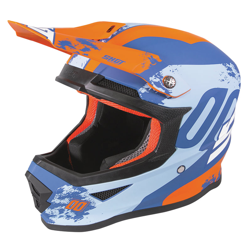 Furious MX Helmet Shadow Blue / Matt Orange