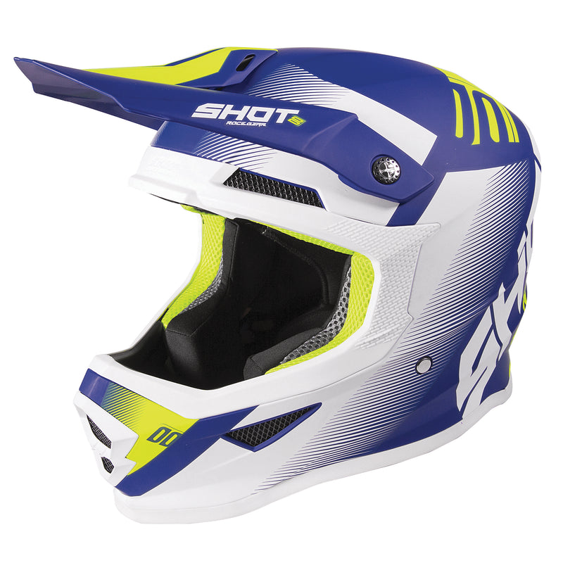 Furious MX Helmet Trust Blue / Matt Neon Yellow