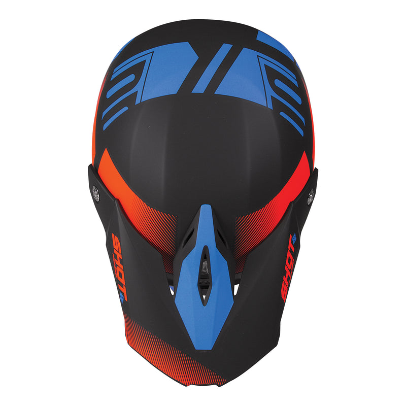 Furious Kids MX Helmet Trust Blue / Glossy Neon Orange