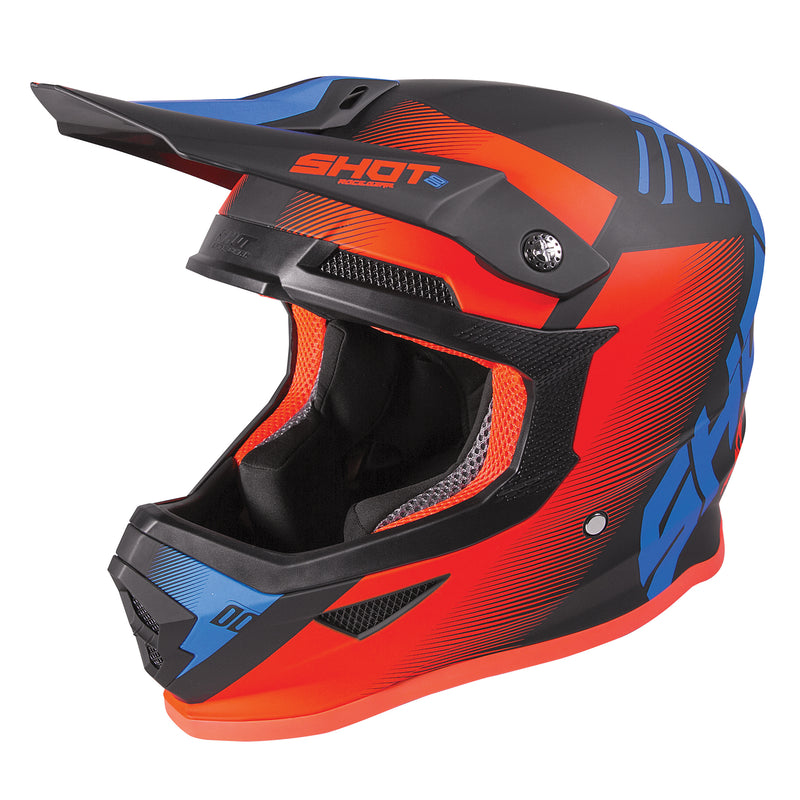 Furious Kids MX Helmet Trust Blue / Glossy Neon Orange