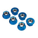 Rear Sprocket Nut Kit Blue - 6 Pieces - 10 MM