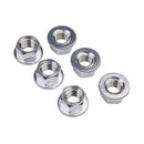 Rear Sprocket Nut Kit Silver - 6 Pieces - 10 MM