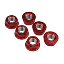 Rear Sprocket Nut Kit Red - 6 Pieces - 10 MM