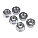 Rear Sprocket Nut Kit Silver - 6 Pieces - 12 MM