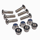 Sprocket Bolt/Nut Kit M8x25 MM 1.25 Pitch 6 Pieces Chromoly Bolt Carbon Steel Nut