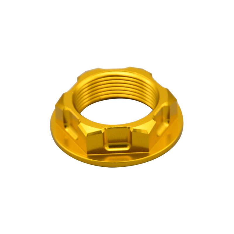 Steering Stem Nut Gold - M24 X3 0 - P1.25 X H10