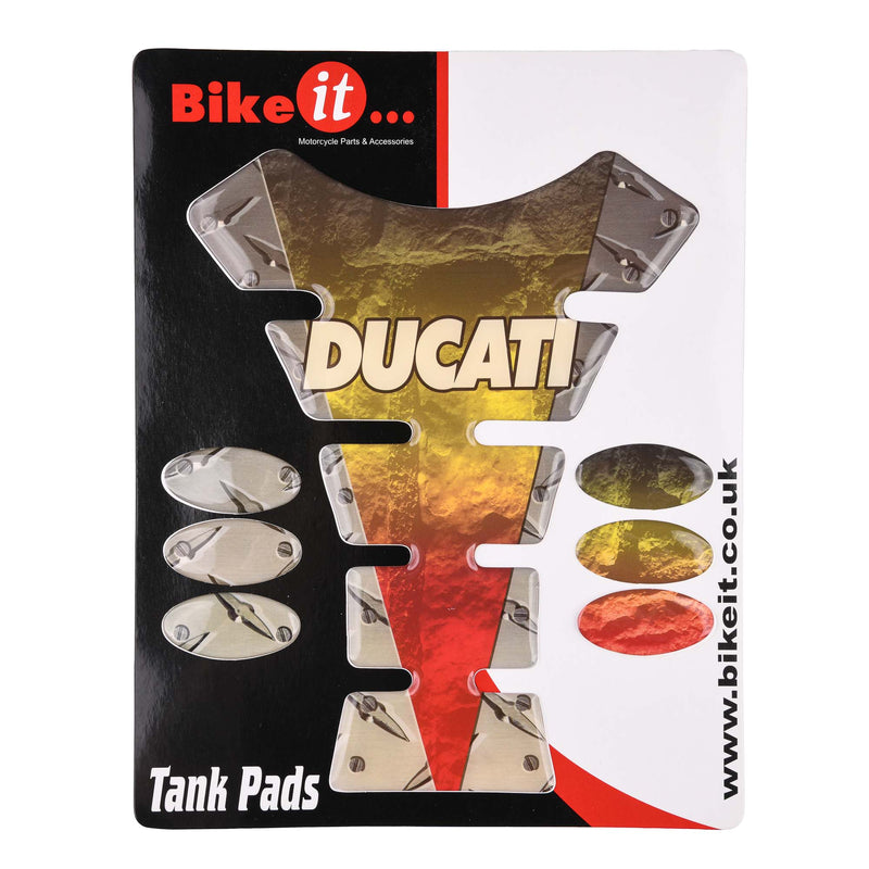 Ducati Tank Pad Metal Effect