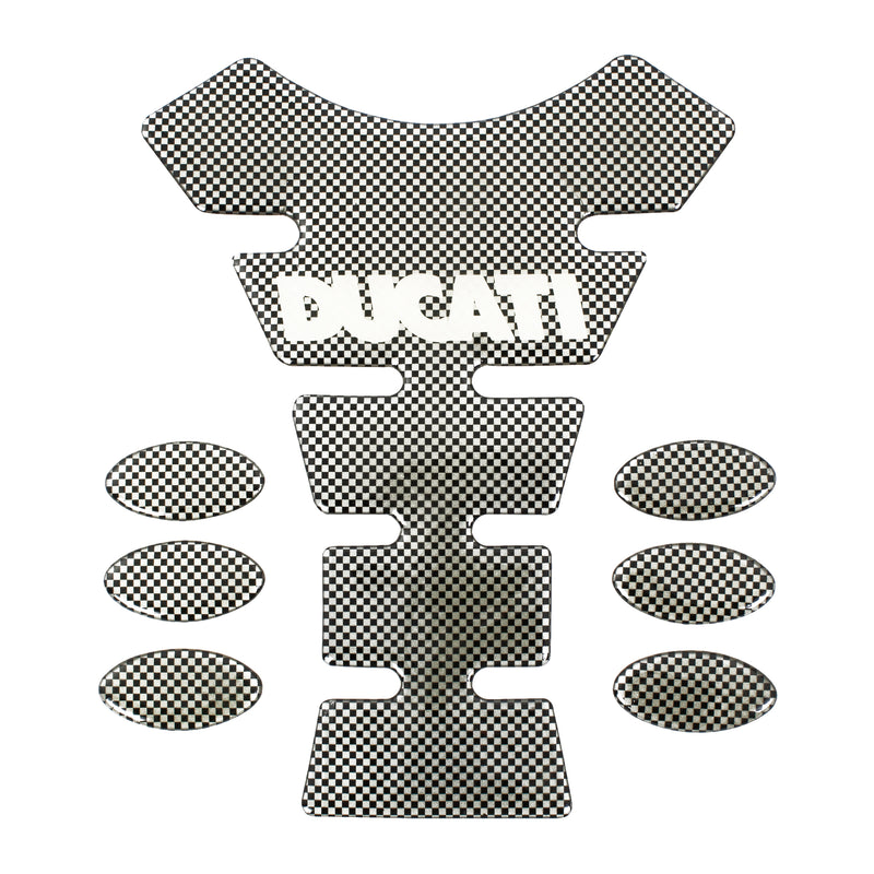 Carbon Effect Logo Spine Tank Pad - Ducati