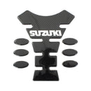 Carbon Effect Logo Spine Tank Pad - Suzuki