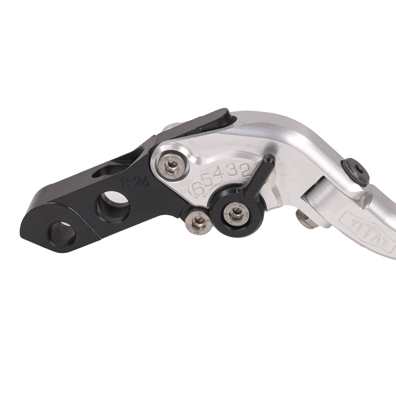 Short Folding Brake Lever Silver -