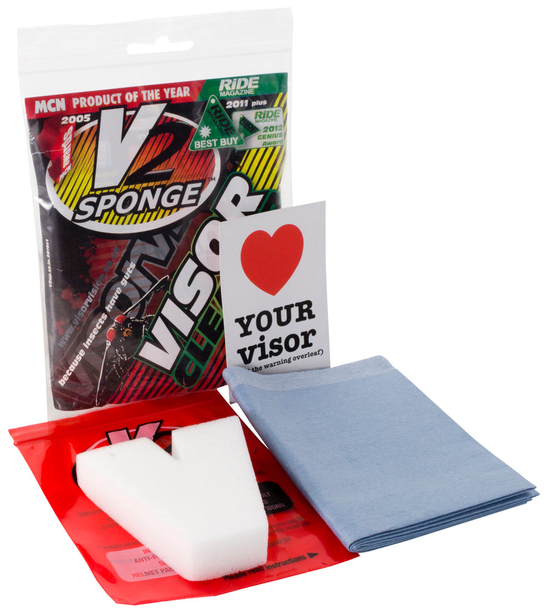 V2 Sponge Visor Cleaning Pocket Pack - 10 Pieces Multibuy