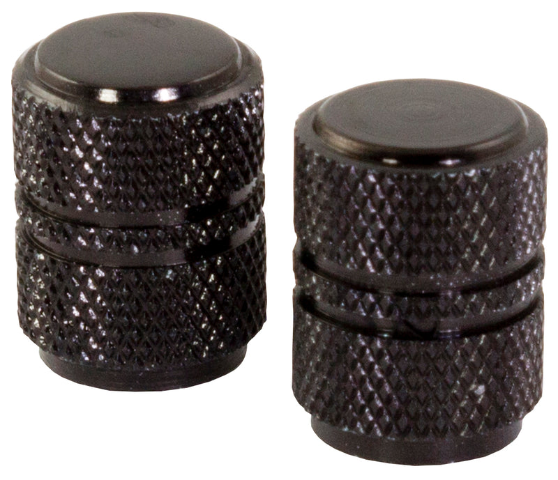 Round Valve Caps - Black