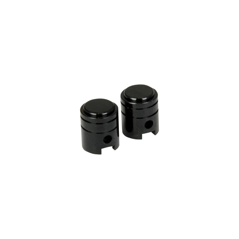 Small Piston Valve Caps Black