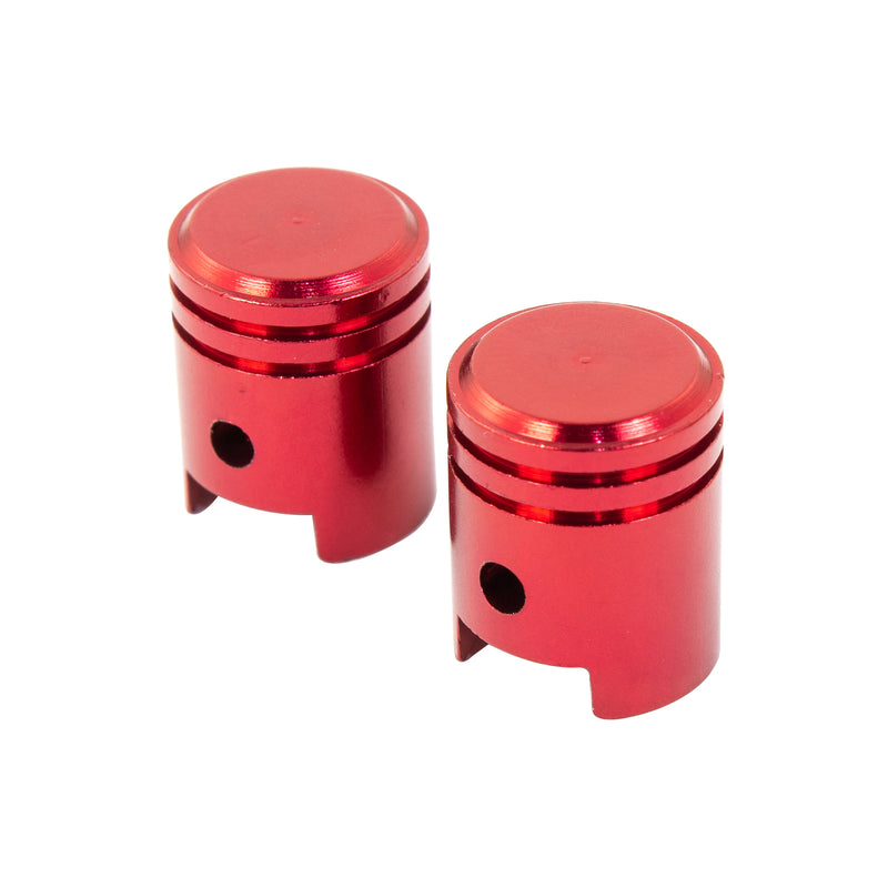 Small Piston Valve Caps Red