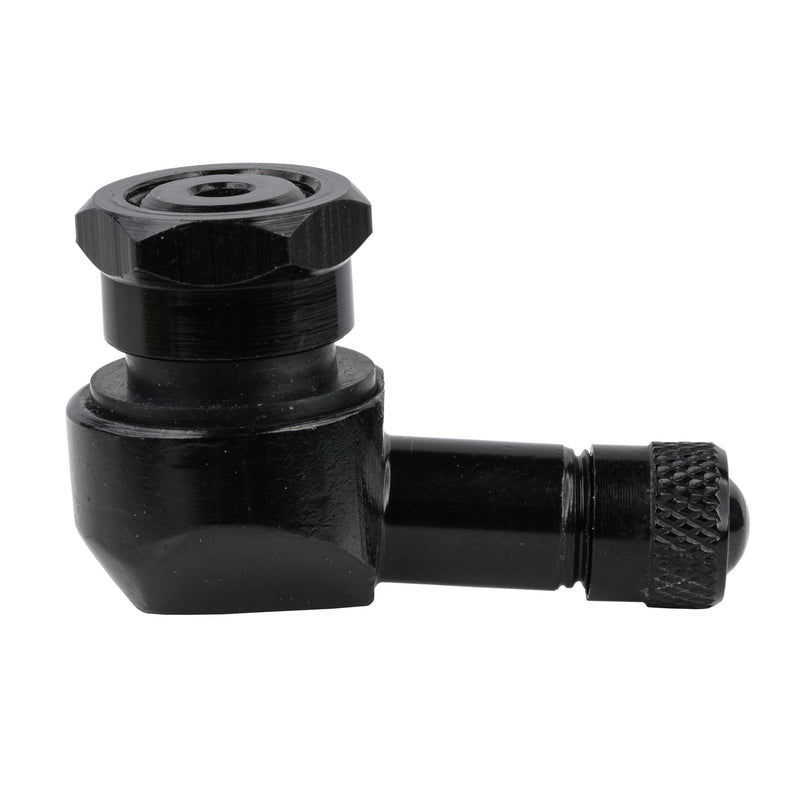 Aluminium 90 Degree Tubeless Valve 11.3 MM Black - 1 Piece